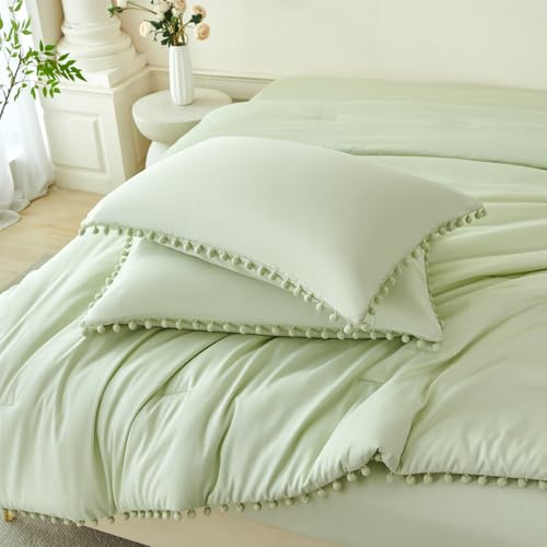 Light Green Queen Size Comforter Set