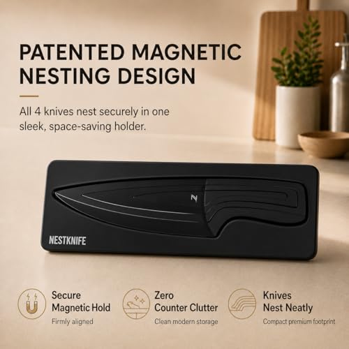 Magnetic Kitchen Knife Set (4 Count)
