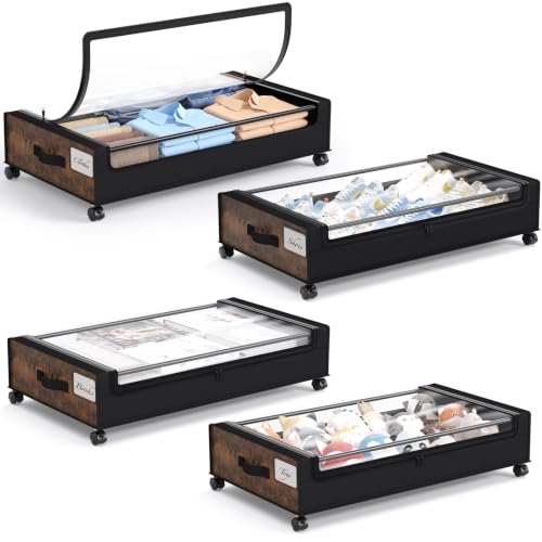 Under Bed Storage with Wheels (4 Count)