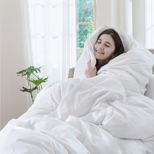 Duvet Cover Set 100% Washed Cotton Linen Like Oversized Queen (67.2 Ounce)