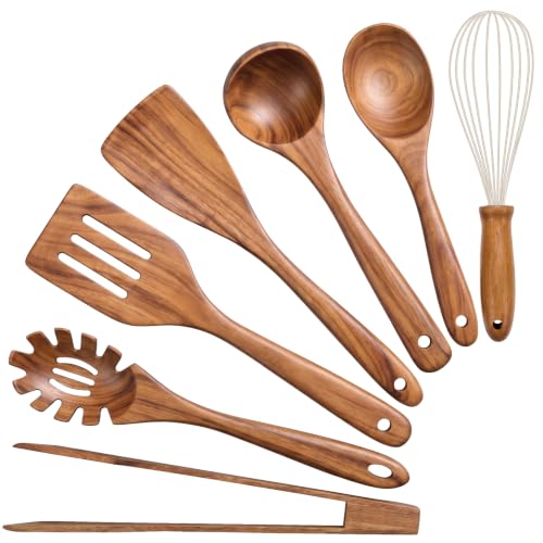 Nonstick Wooden Utensil Set for Cooking (7 Count)