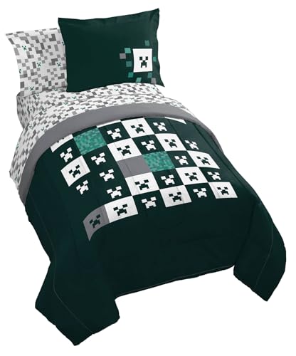 Minecraft Creeper Full Comforter Set 7 Piece Video Game Bedding