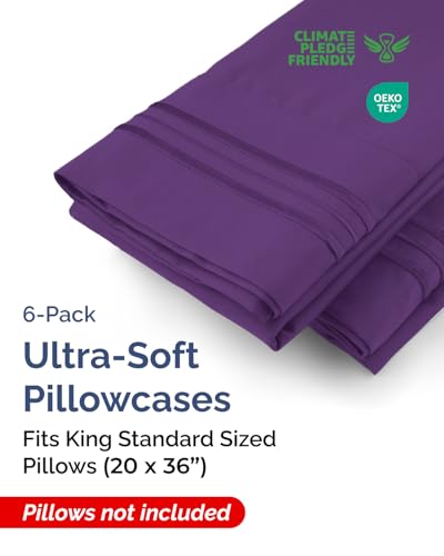 King Standard Pillow Cases Set of 6 (6 Count)