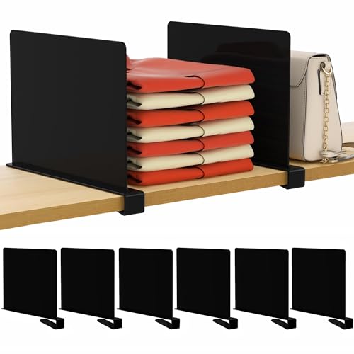 6 Black Shelf Dividers