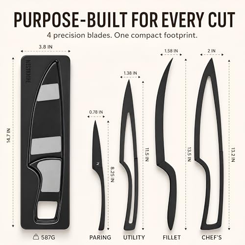 Magnetic Kitchen Knife Set (4 Count)