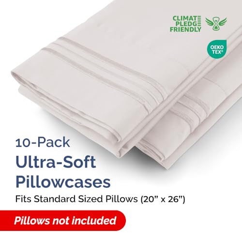 Standard Pillow Cases Set of 10 (10 Count)