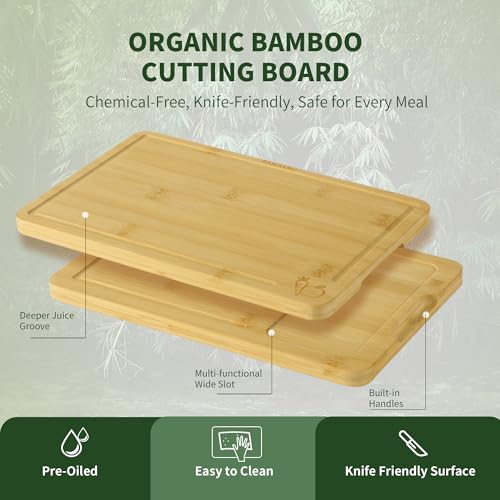 Bamboo Cutting Board Set (3 Count)