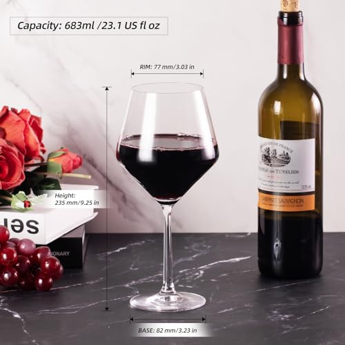 Crystal Red Wine Glasses Set of 2 (2 Count)