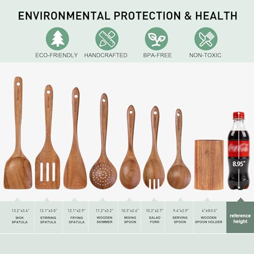 Wooden Spoons for Cooking (8 Count)