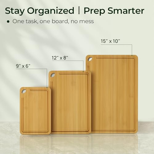 Bamboo Cutting Board (3 Count)