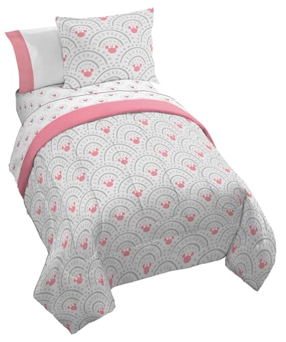 Disney Minnie Mouse Twin Comforter Set 5 Piece Bedding for Girls