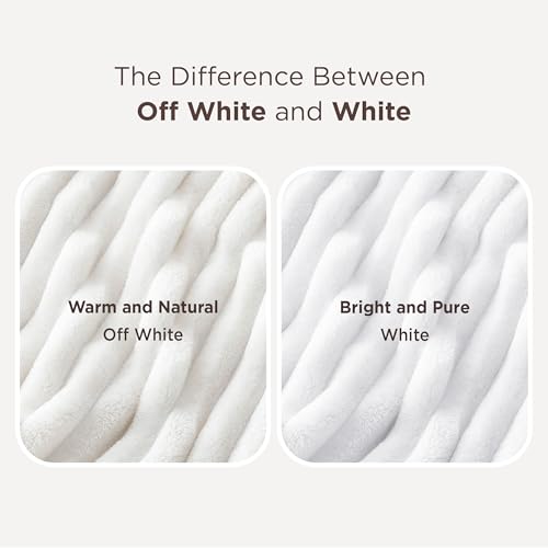 GentleSoft White Throw Blanket for Couch