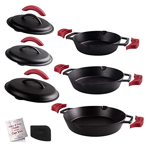 Cast Iron Skillet + Cast Iron Lid Set