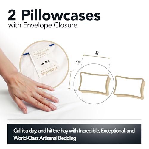 100% Egyptian Cotton Pillow Cases Standard (2 Count)