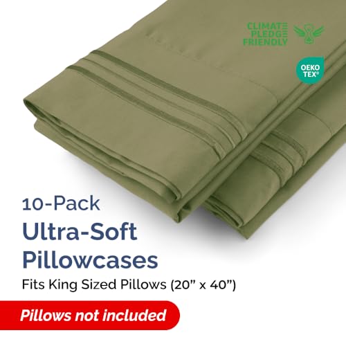 King Pillow Cases Set of 10 (10 Count)