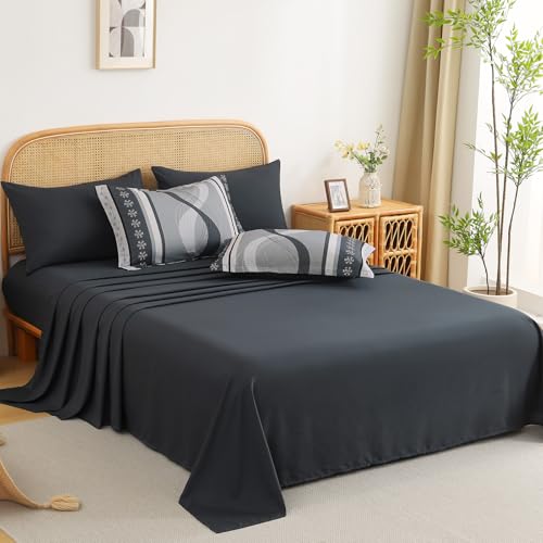 Anibeddin Grey Comforter Set King Size