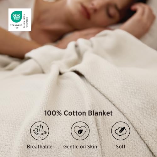 GentleSoft 100% Cotton Blanket King Size for Bed