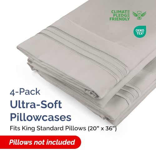 King Standard Pillow Cases Set of 4 (4 Count)
