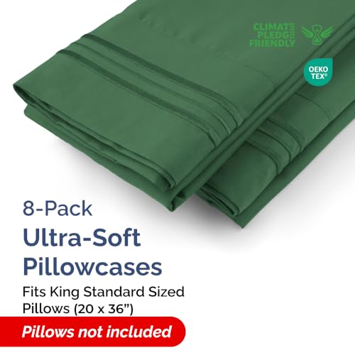 King Standard Pillow Cases Set of 8 (8 Count)