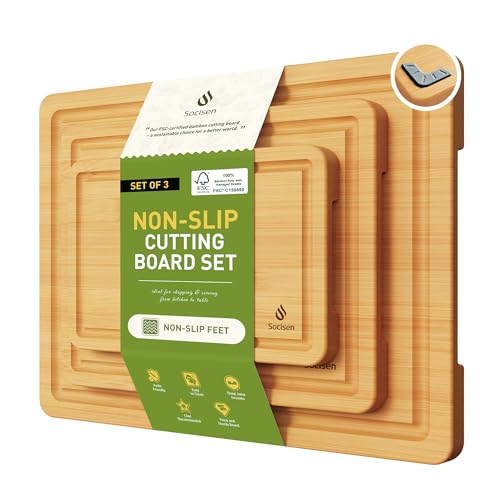 Bamboo Cutting Board Set Non Slip Feet Over Sink Kitchen Gadgets Seller 2024 First Apartment Essentials New Home Must Haves Things Stuff Accessories House Warming Decor Housewarming Hostess Host Gifts