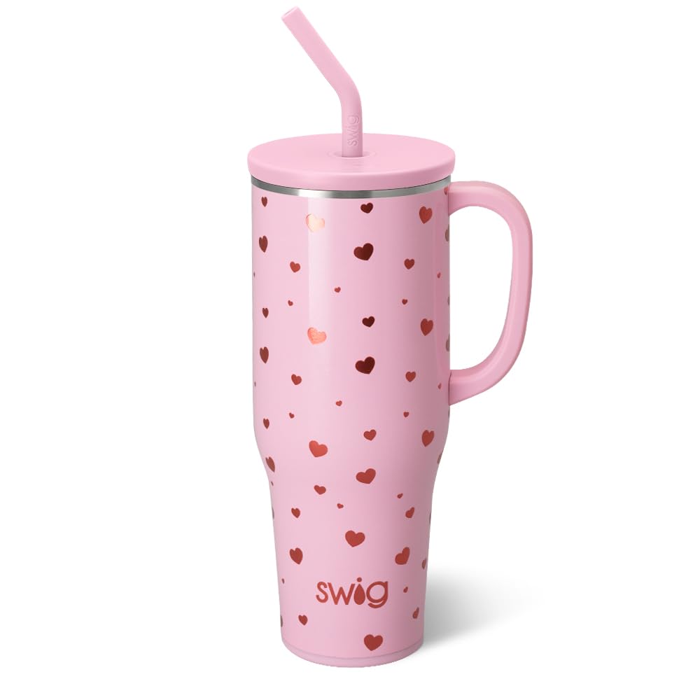 40oz Insulated Mega Mug with Handle & Straw