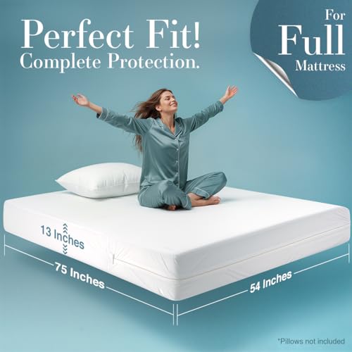 Bulk 10 Pack Hotel Full Size Mattress Encasement 100% Waterproof