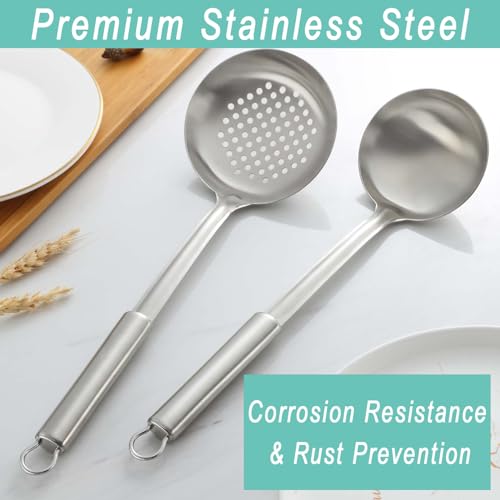 2 Pcs Ladle and Slotted Spoon (30 Count)