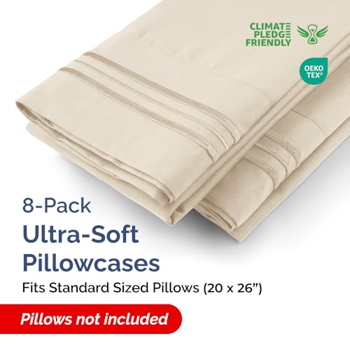 Standard Pillow Cases Set of 8 (8 Count)