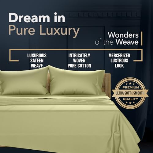 100% Egyptian Cotton Sheets Queen Size (4 Piece Set)