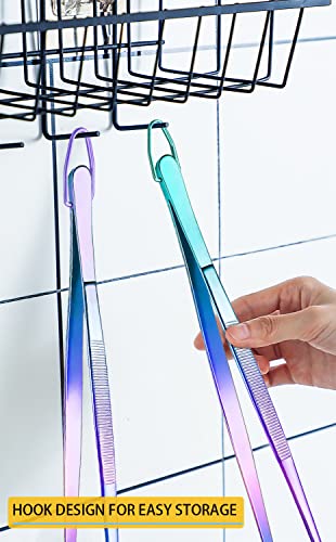 2 Pcs 12 Inch Culinary Tweezers Food Tweezers Kitchen Tweezer Tongs for Cooking (2 Count)