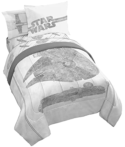 Star Wars Twin Comforter Set 5 Piece Soft Bedding for Boys