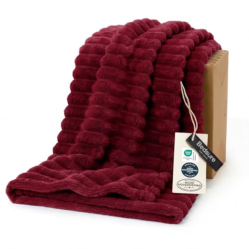 Soft Throw Blanket for Couch Decor Gifts Deep Red 50"x70"