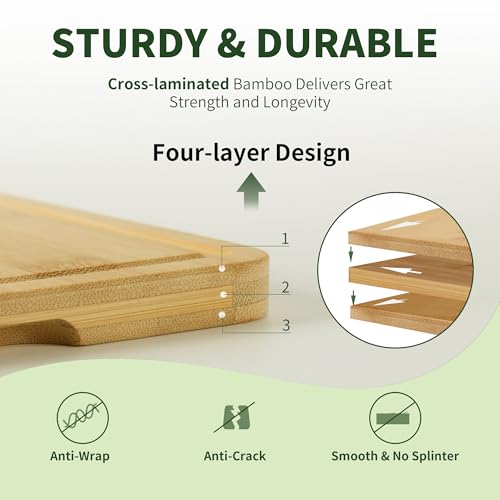 Bamboo Cutting Board Set (3 Count)
