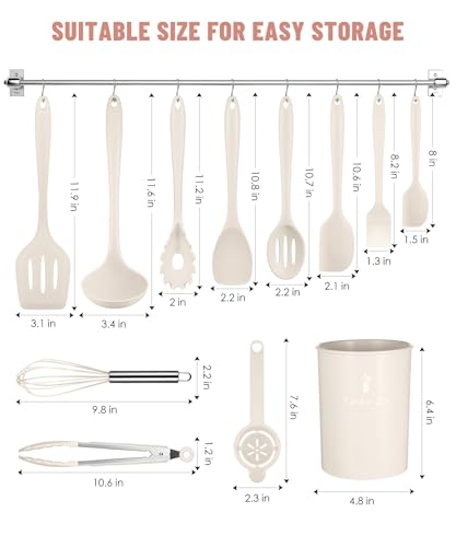 Khaki Kitchen Utensils Set (12 Count)
