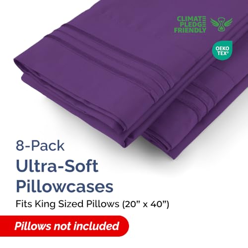 King Pillow Cases Set of 8 (8 Count)