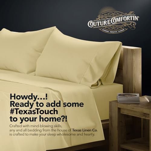 100% Egyptian Cotton Sheets California King Size (4 Piece Set)