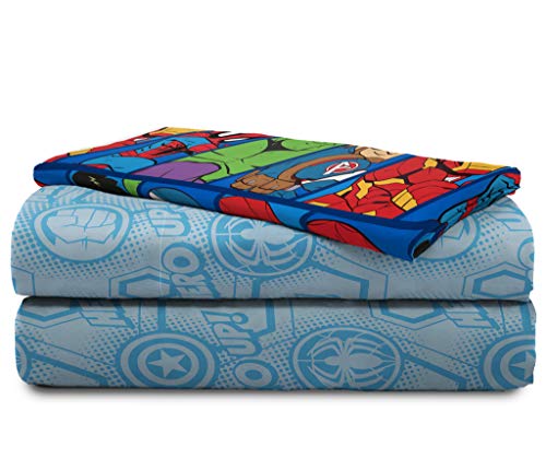 Marvel Avengers Twin Comforter Set 4 Piece Kids Bedding for Boys