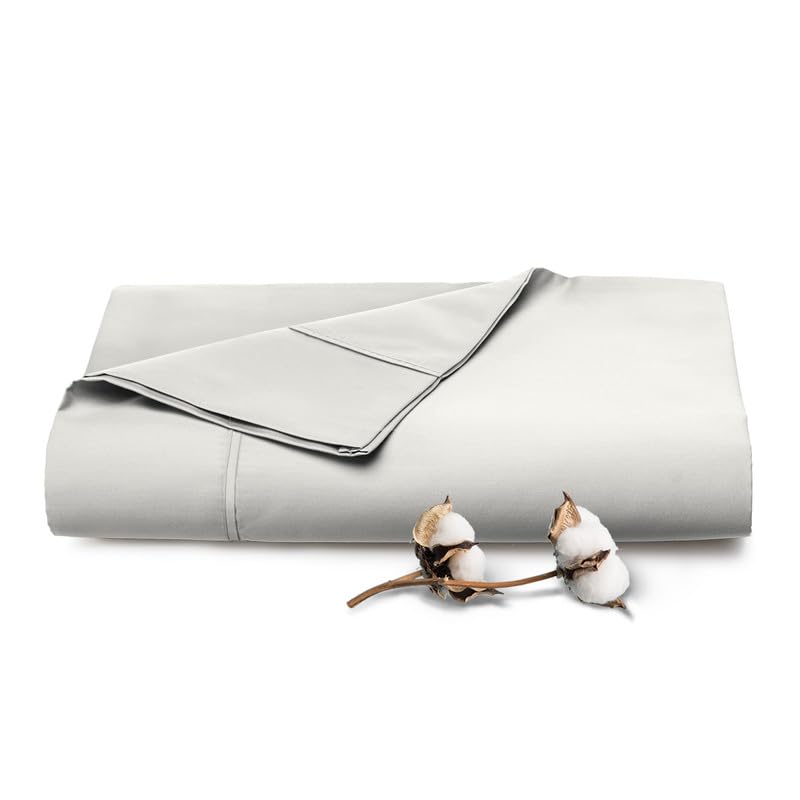 100% Cotton King Flat Sheet 400 Thread Count Off White