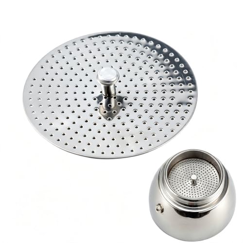 2/4/6/9 Cups Moka Pot Filter Funnel For Espresso Coffee Makers, Stainless Steel Moka Pressed Powder Decrement, Moka Pot Funnel Insert, Home Coffee Brewing Accessory(6Cups)