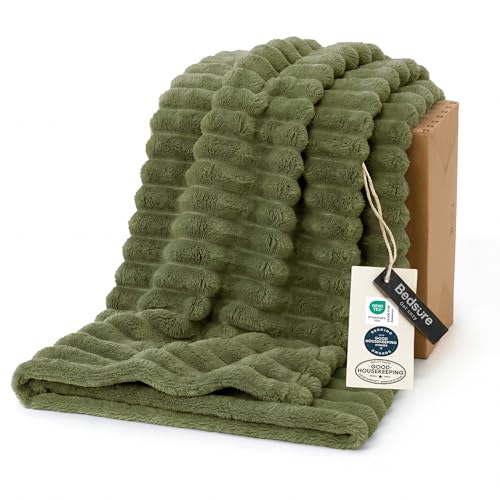 Soft Twin Blanket for Bed Decor Gifts Moss 60"x80"