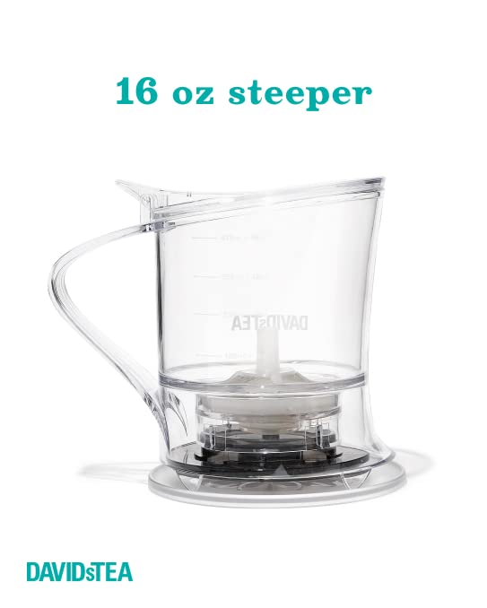 16 oz Bottom‑Dispensing Tea Steeper with Fine Nylon Infuser