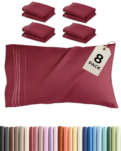 Queen Pillow Cases Set of 8 (8 Count)