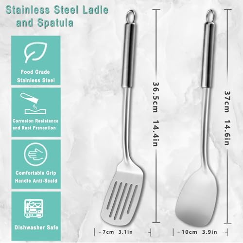 2 Pcs Solid & Slotted Spatula Set (2 Count)