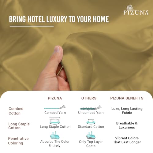 Queen Cotton Fitted Sheet 400 Thread Count Mustard Gold
