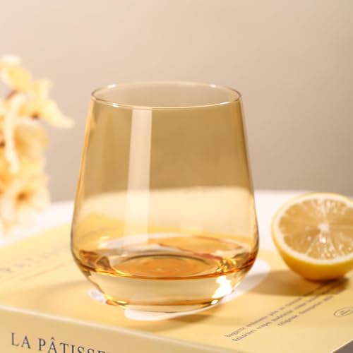 Colored Stemless Wine Glasses Set of 6 (6 Count)