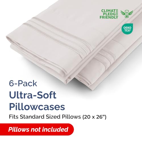 Standard Pillow Cases Set of 6 (6 Count)