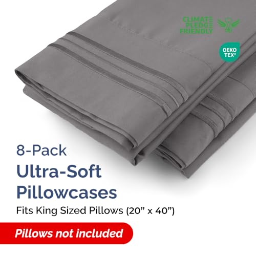 King Pillow Cases Set of 8 (8 Count)