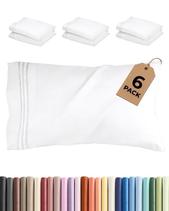 Standard Pillow Cases Set of 6 (6 Count)