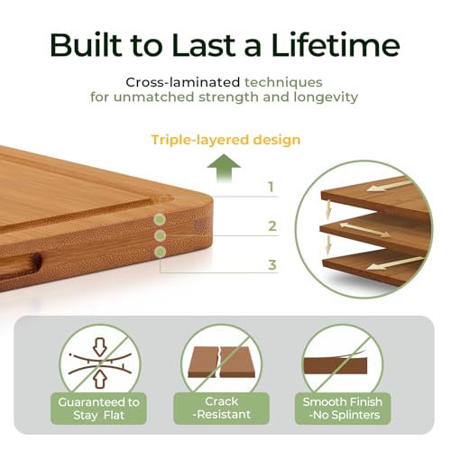 Carbonized Bamboo Cutting Board Set of 4 (4 Count)