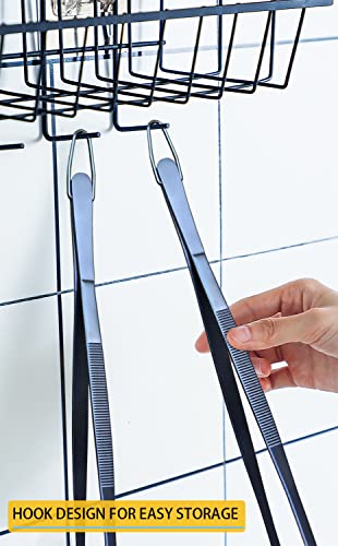 2 Pcs 12 Inch Cooking Tweezer Tongs Stainless Steel Kitchen Tweezers Plating Tongs (2 Count)